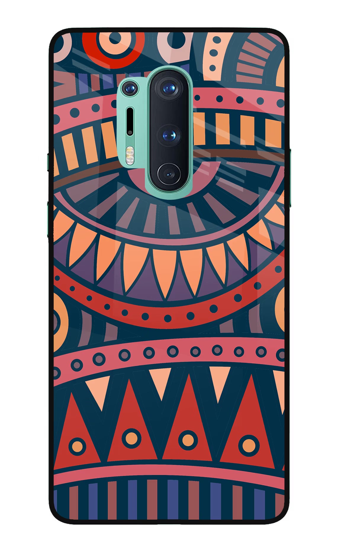 African Culture Design Oneplus 8 Pro Glass Case Back Cover by Casekaro