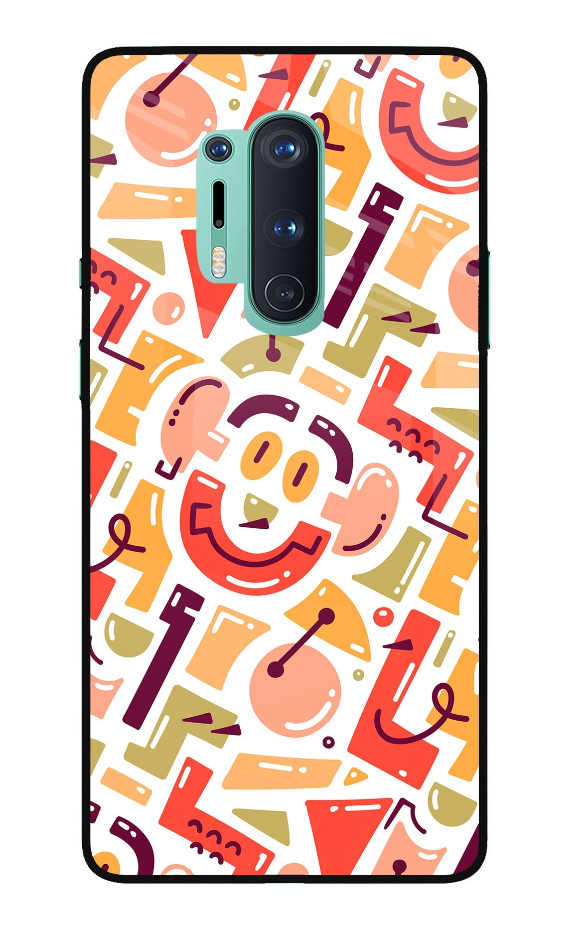 Doodle Pattern Oneplus 8 Pro Back Cover