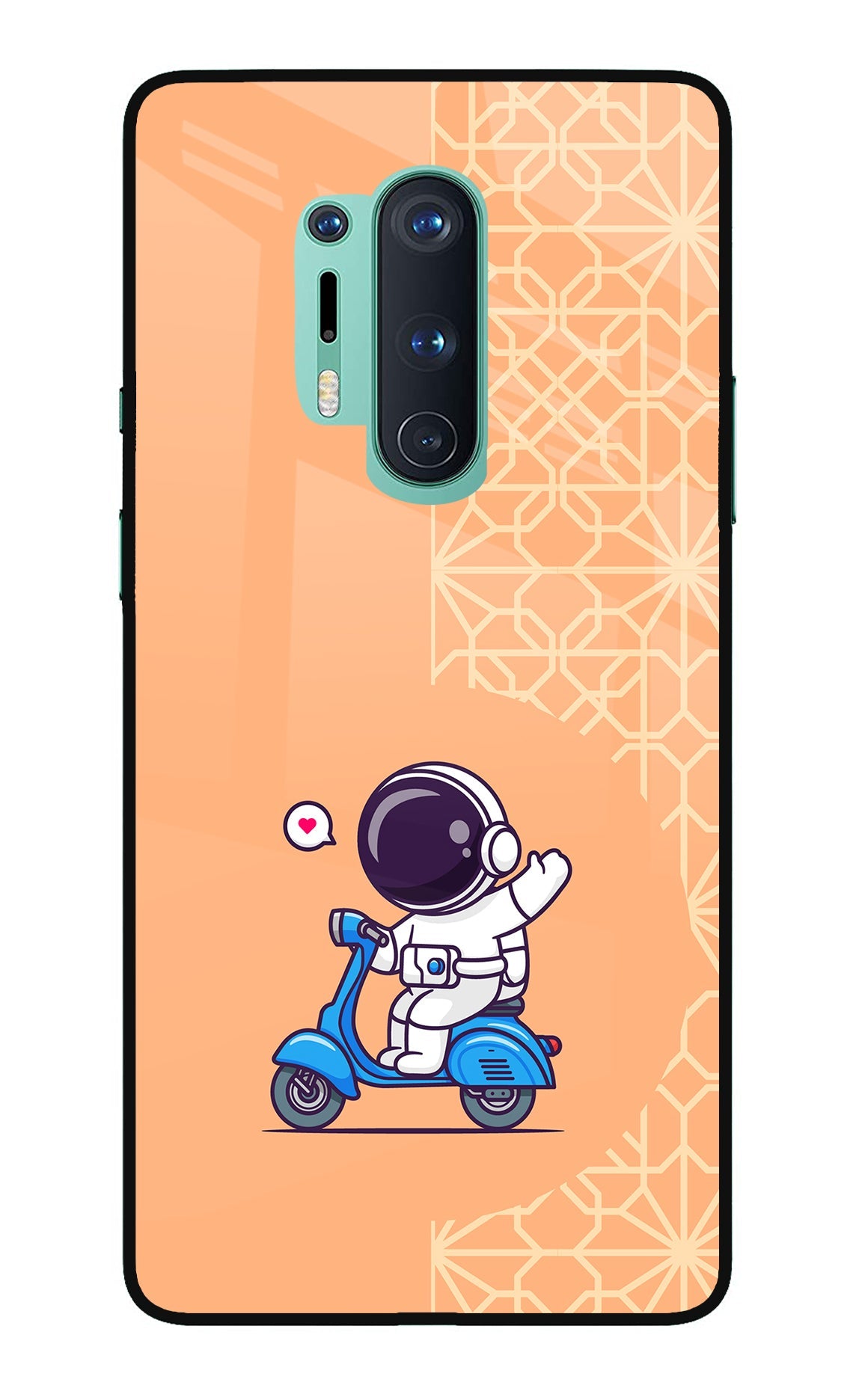 Cute Astronaut Riding Oneplus 8 Pro Glass Case