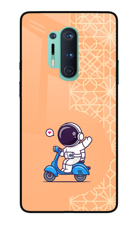 Cute Astronaut Riding Oneplus 8 Pro Glass Case