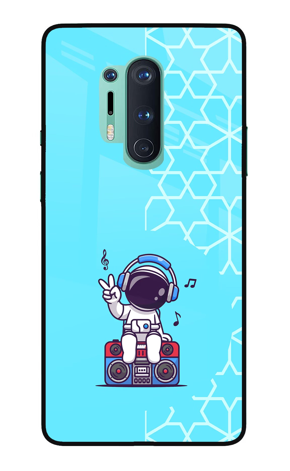 Cute Astronaut Chilling Oneplus 8 Pro Glass Case