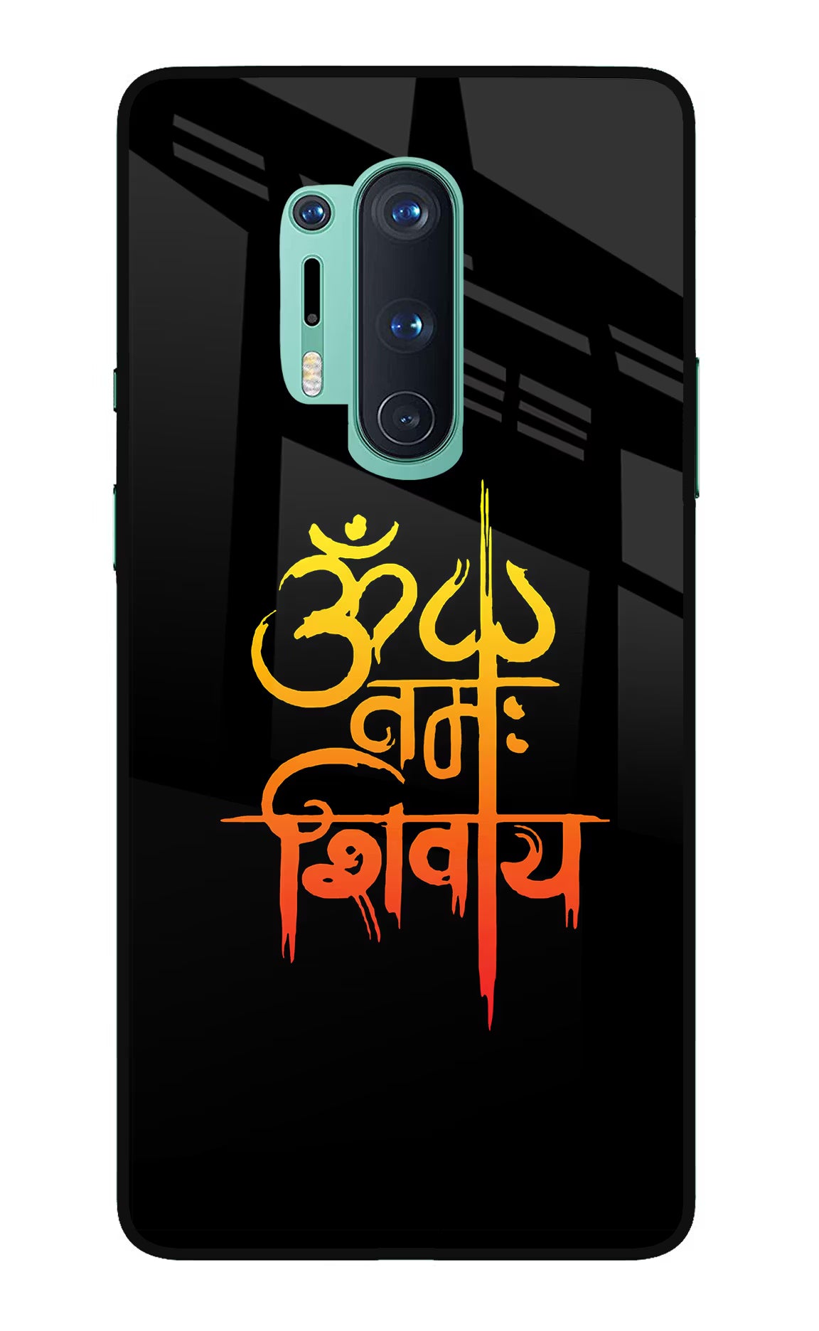 Om Namah Shivay Oneplus 8 Pro Glass Case Back Cover by Casekaro