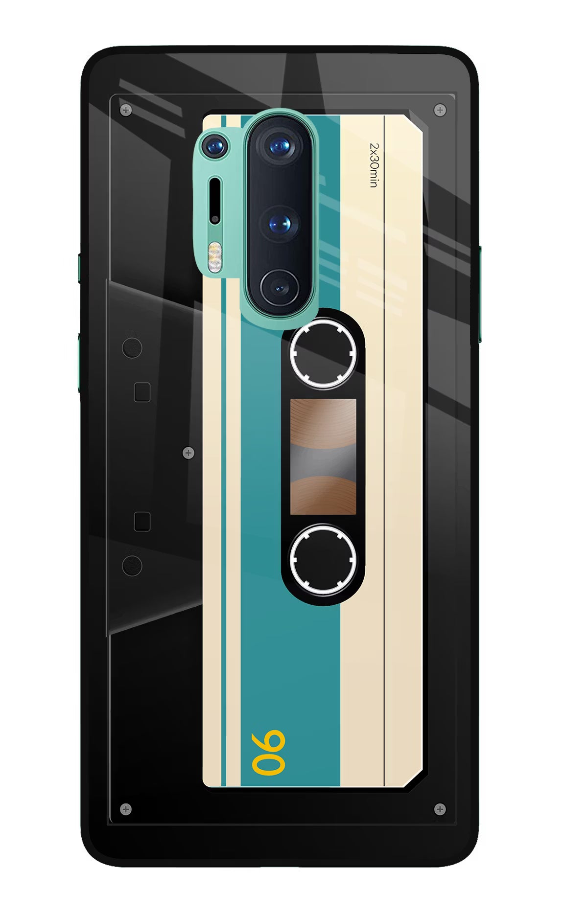 Cassette Oneplus 8 Pro Glass Case Back Cover by Casekaro