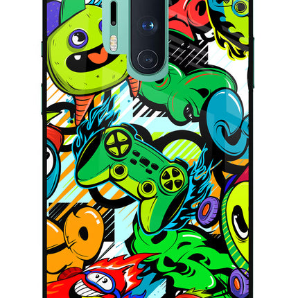 Game Doodle Oneplus 8 Pro Glass Case