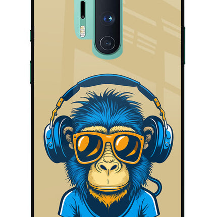 Monkey Headphone Oneplus 8 Pro Glass Case