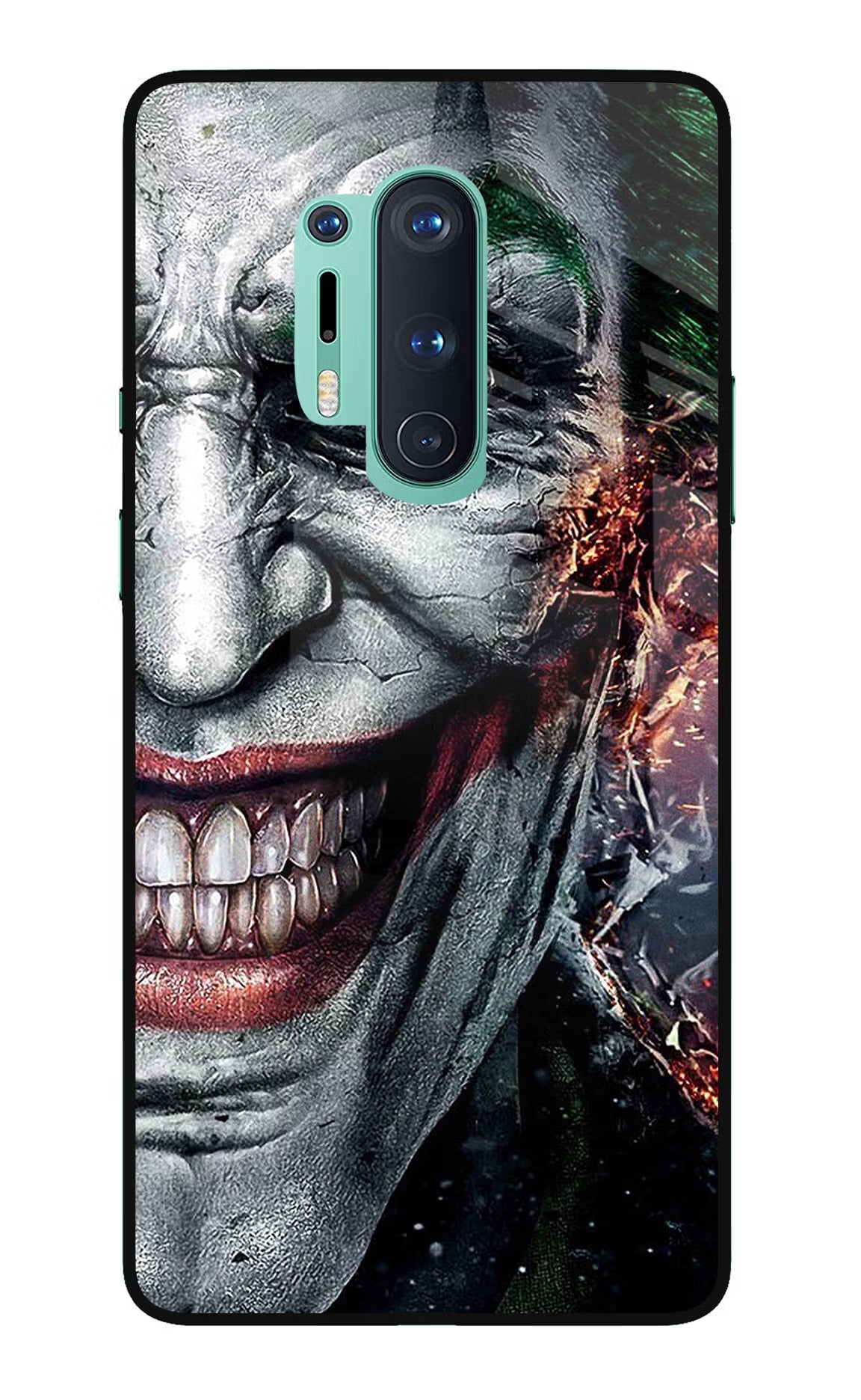 Joker Cam Oneplus 8 Pro Glass Case Back Cover by Casekaro