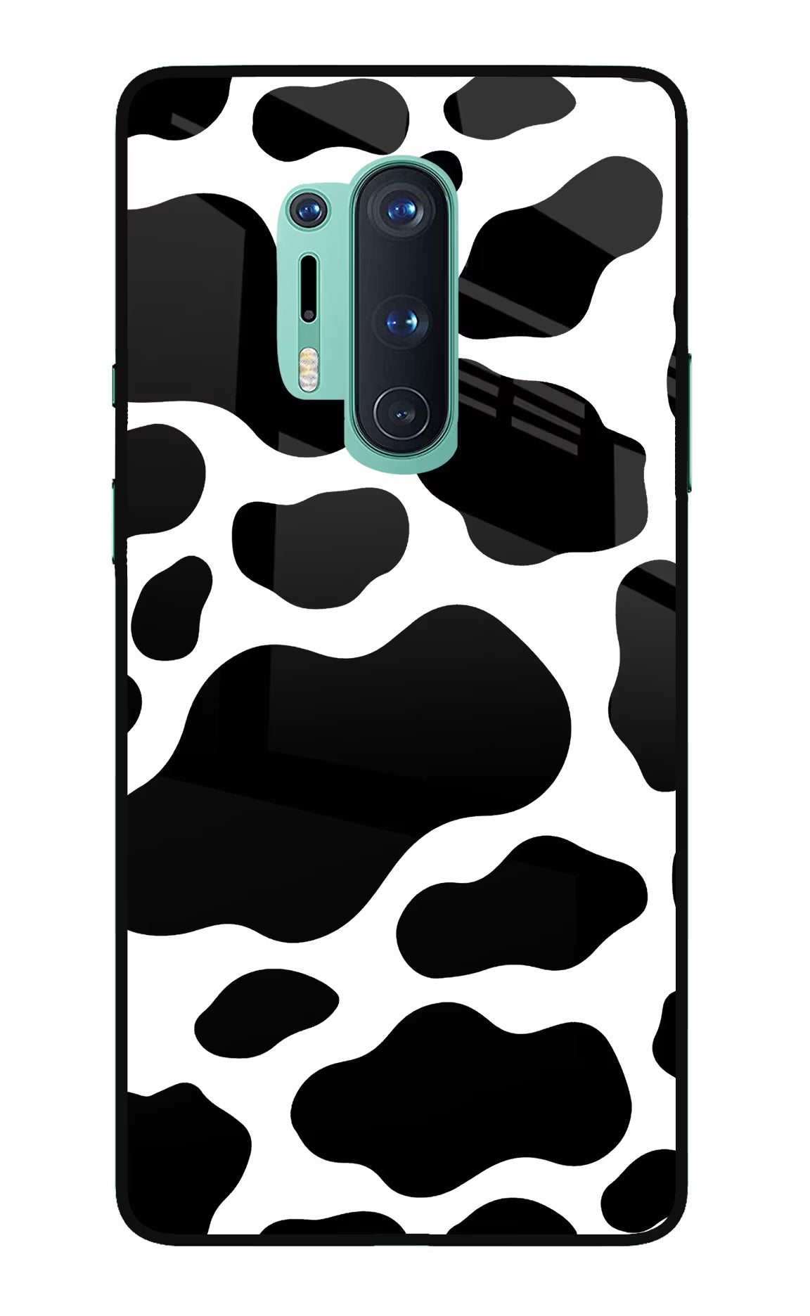 Cow Spots Oneplus 8 Pro Glass Case Back Cover by Casekaro