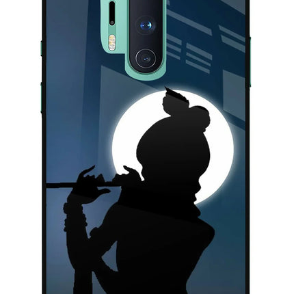 Shri Krishna Silhouette Oneplus 8 Pro Glass Case