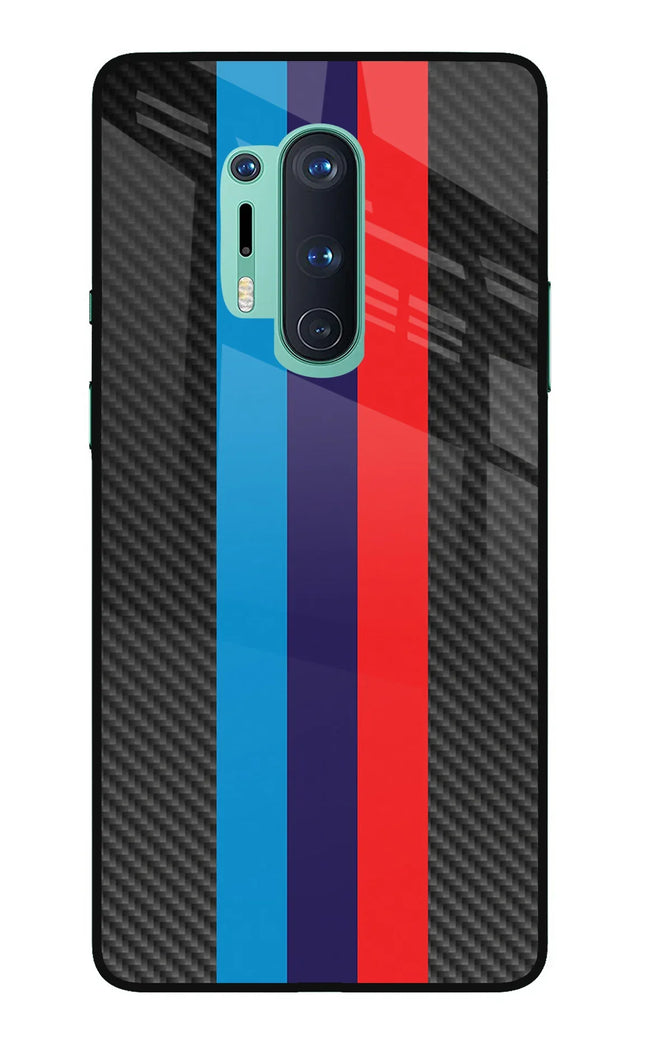 BMW Stripes Pattern Oneplus 8 Pro Glass Case
