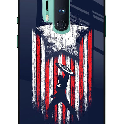 Captain America Marvel Art Oneplus 8 Pro Glass Case