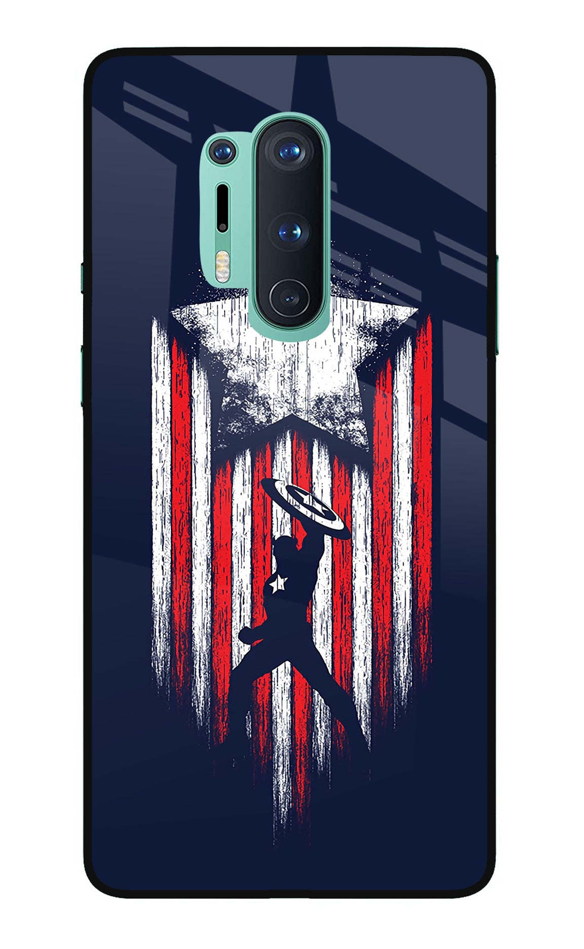 Captain America Marvel Art Oneplus 8 Pro Glass Case