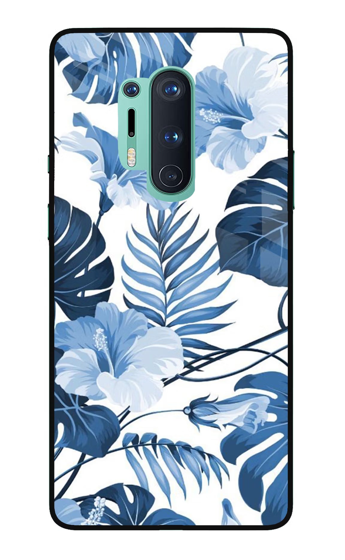Fabric Art Oneplus 8 Pro Glass Case Back Cover by Casekaro