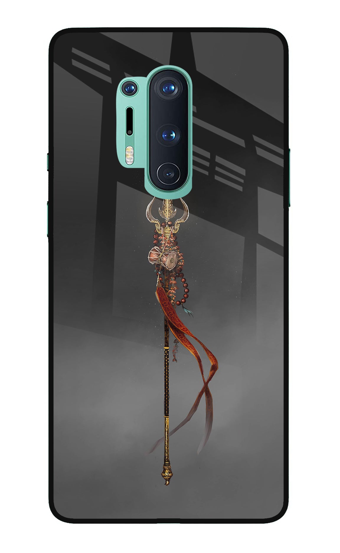 Shiv Trishul Oneplus 8 Pro Glass Case