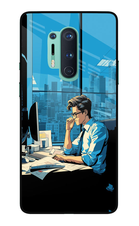 Focused Hustler (AI Generated) Oneplus 8 Pro Glass Case
