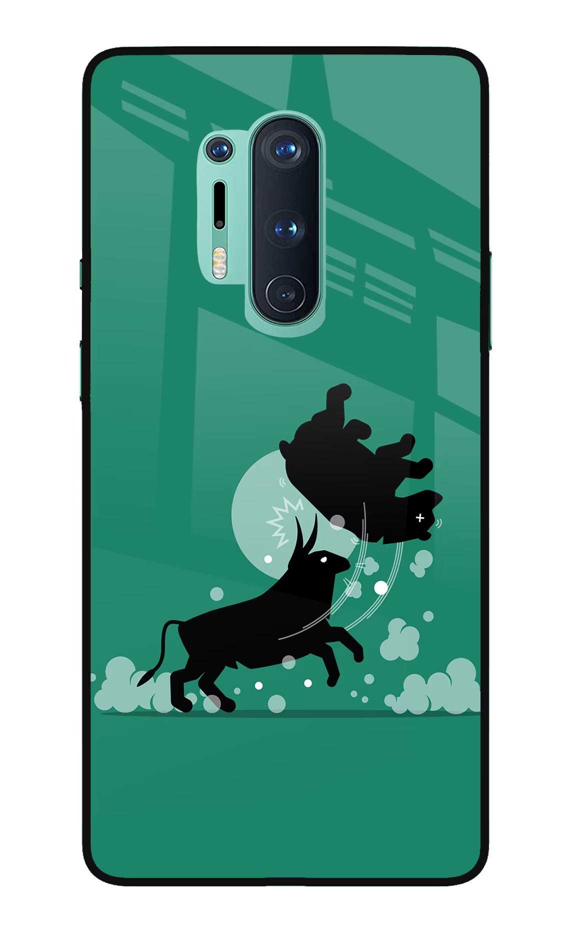 Bull Conqueror Oneplus 8 Pro Glass Case