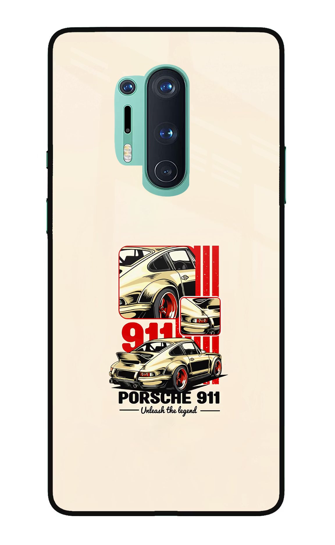 Classic Porsche 911 Oneplus 8 Pro Glass Case Back Cover by Casekaro