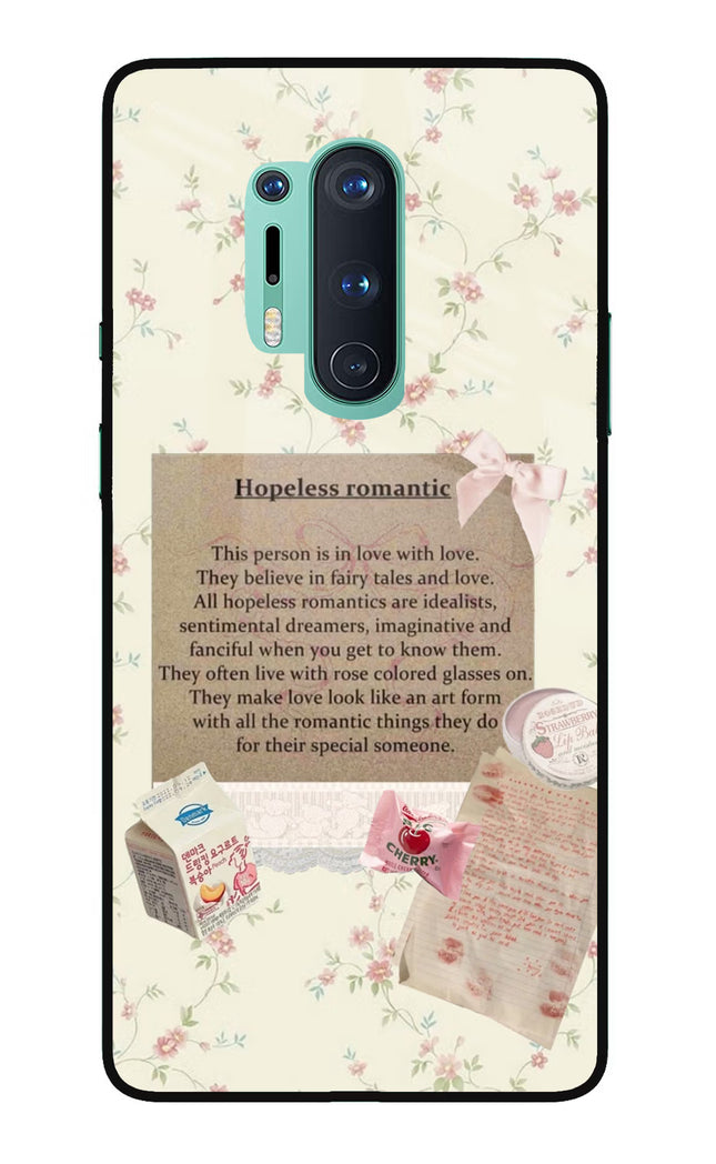 Hopeless Romantic Oneplus 8 Pro Glass Case