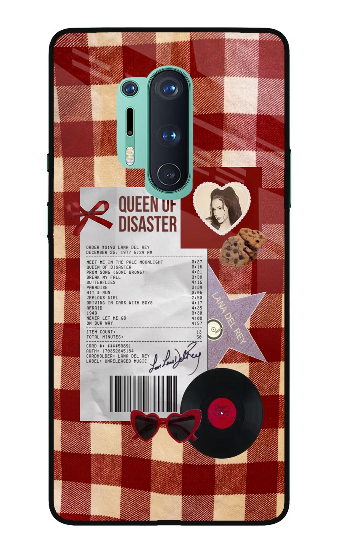 Queen of Disaster Oneplus 8 Pro Glass Case Back Cover by Casekaro