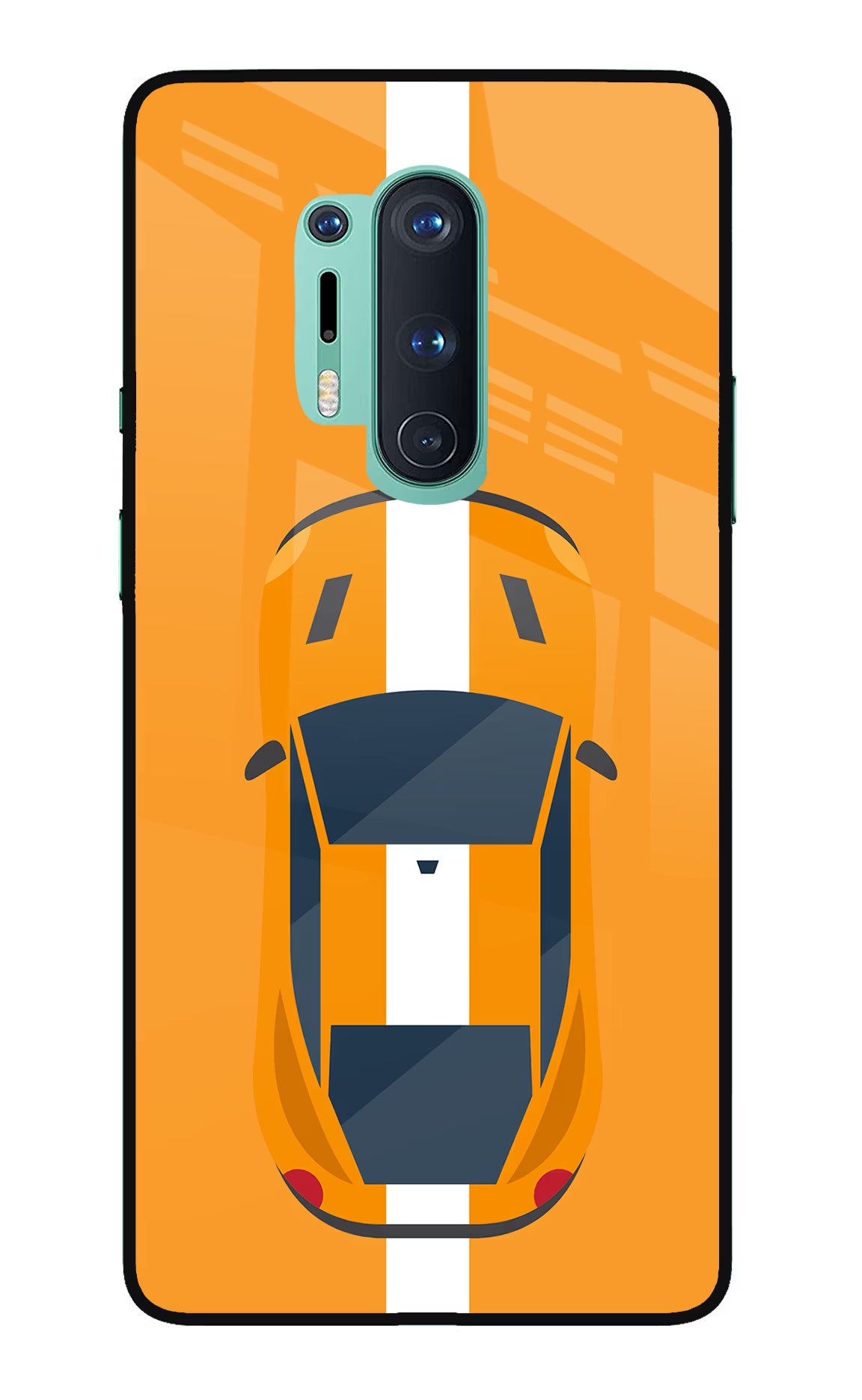 Highway Pursuit Oneplus 8 Pro Glass Case Back Cover by Casekaro