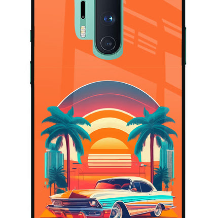 Palm Drive 80s Oneplus 8 Pro Glass Case