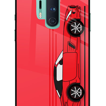 Red Velocity Oneplus 8 Pro Glass Case
