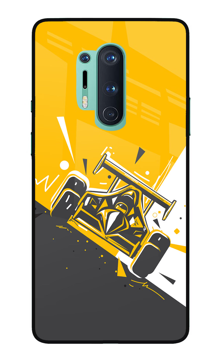 Track King Oneplus 8 Pro Back Cover, Glass case