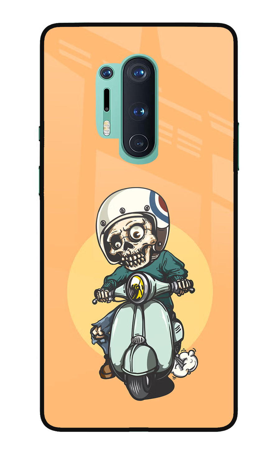 Undead Biker Oneplus 8 Pro Back Cover, Glass case