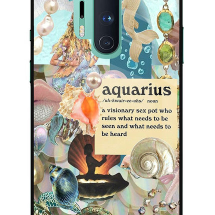 Aquarius Zodiac Oneplus 8 Pro Glass Case