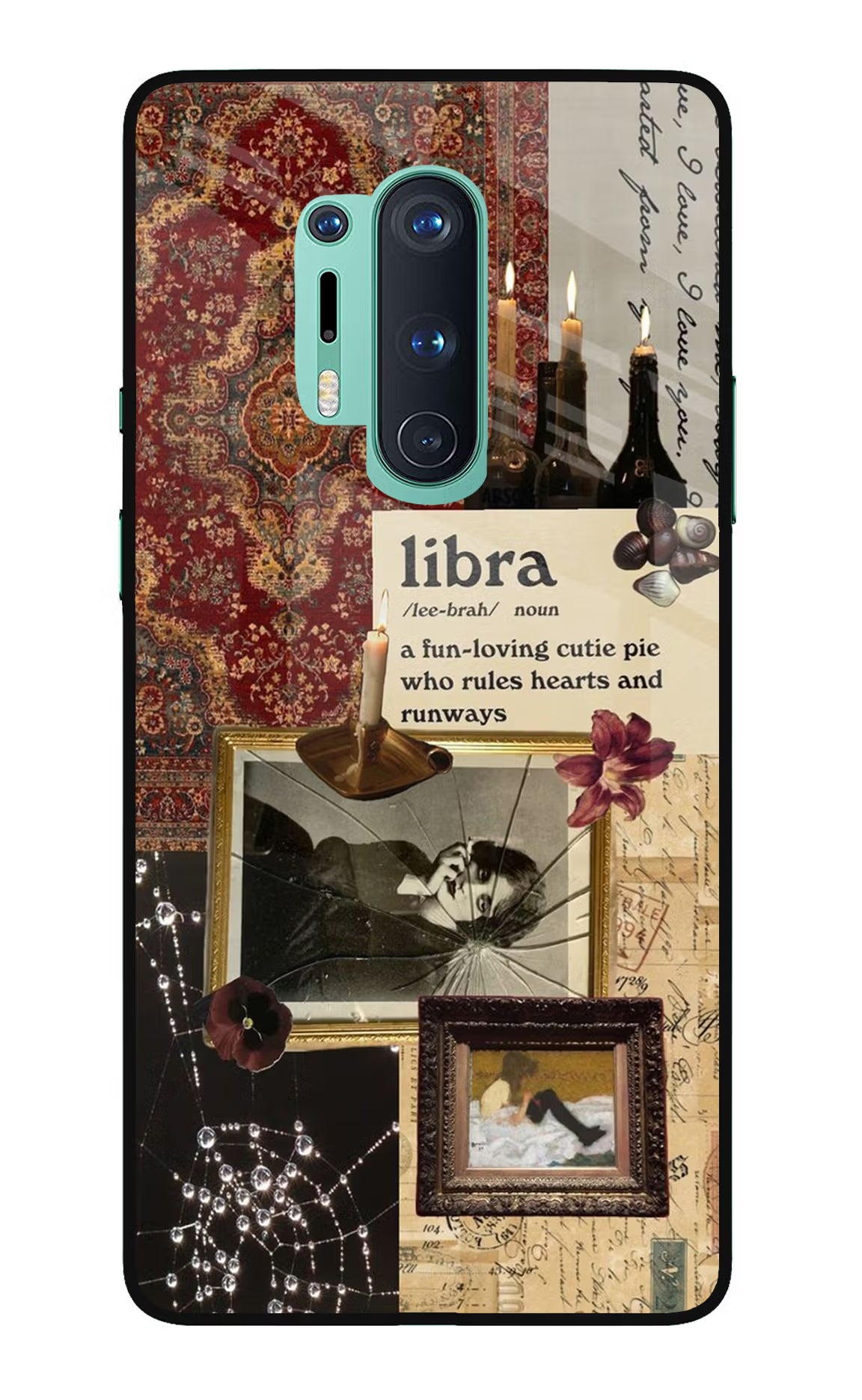 Libra Zodiac Oneplus 8 Pro Glass Case Back Cover by Casekaro