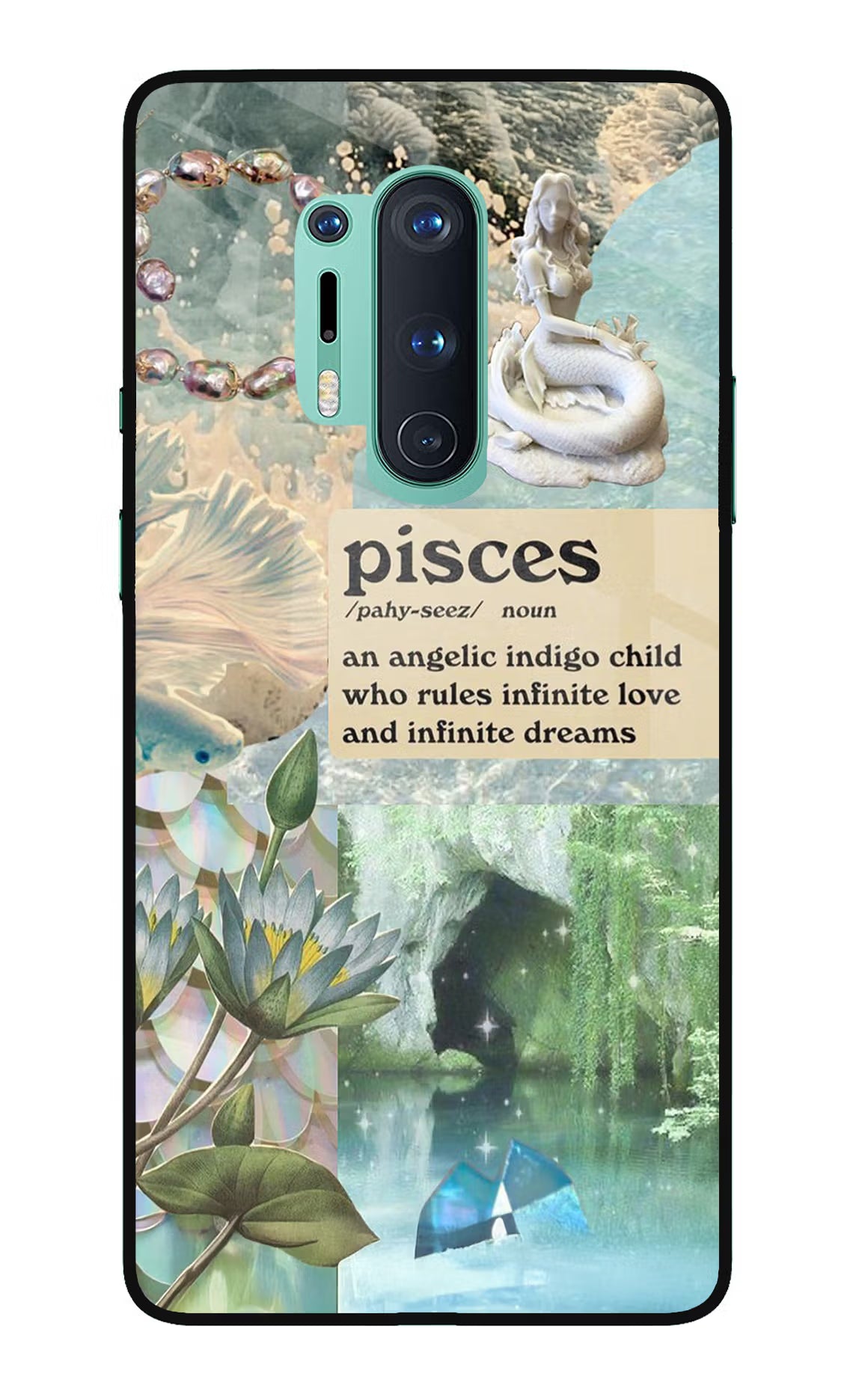 Pisces Zodiac Oneplus 8 Pro Glass Case Back Cover by Casekaro