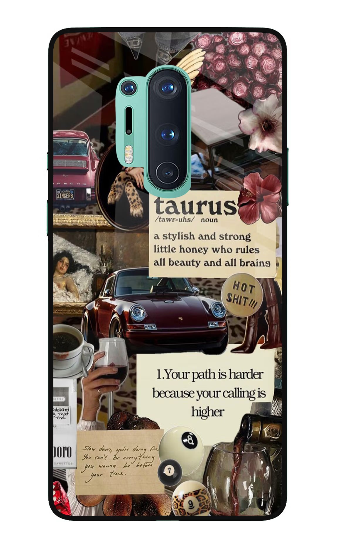 Taurus Zodiac Oneplus 8 Pro Glass Case Back Cover by Casekaro