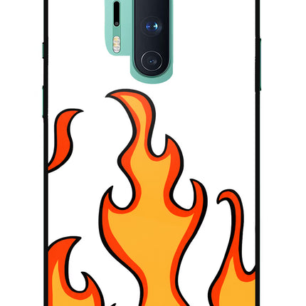 Fired Up – White Oneplus 8 Pro Glass Case