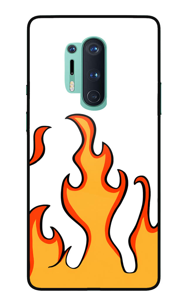 Fired Up – White Oneplus 8 Pro Glass Case