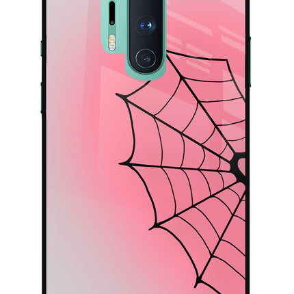 Pink Web Oneplus 8 Pro Glass Case