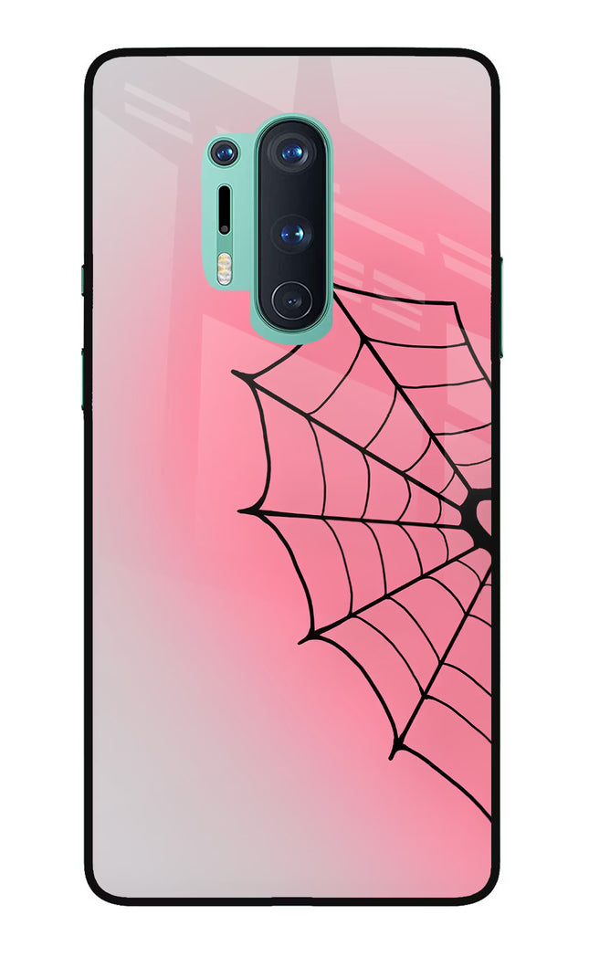 Pink Web Oneplus 8 Pro Glass Case
