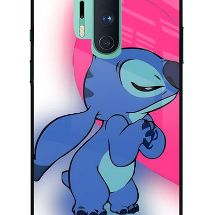 Stitch Hug Oneplus 8 Pro Glass Case