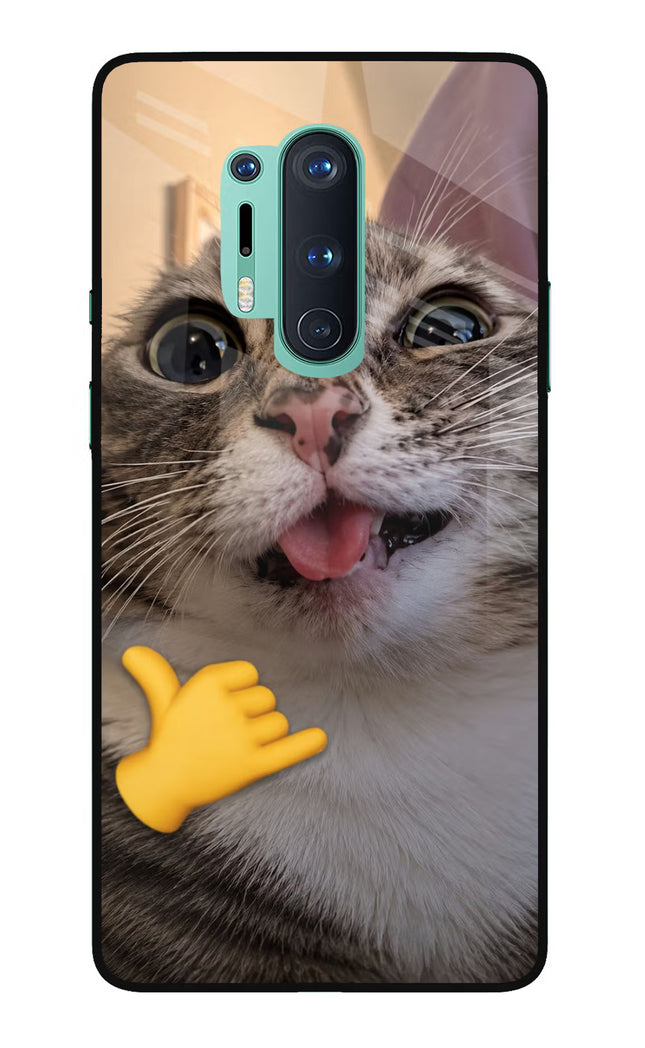 Silly Cat Call Oneplus 8 Pro Glass Case