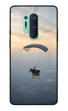 Skydiving Cow Oneplus 8 Pro Glass Case
