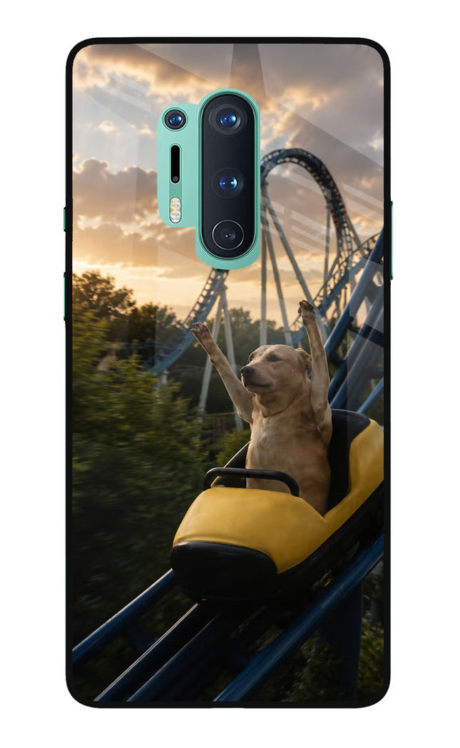 Rollercoaster Dog Oneplus 8 Pro Glass Case