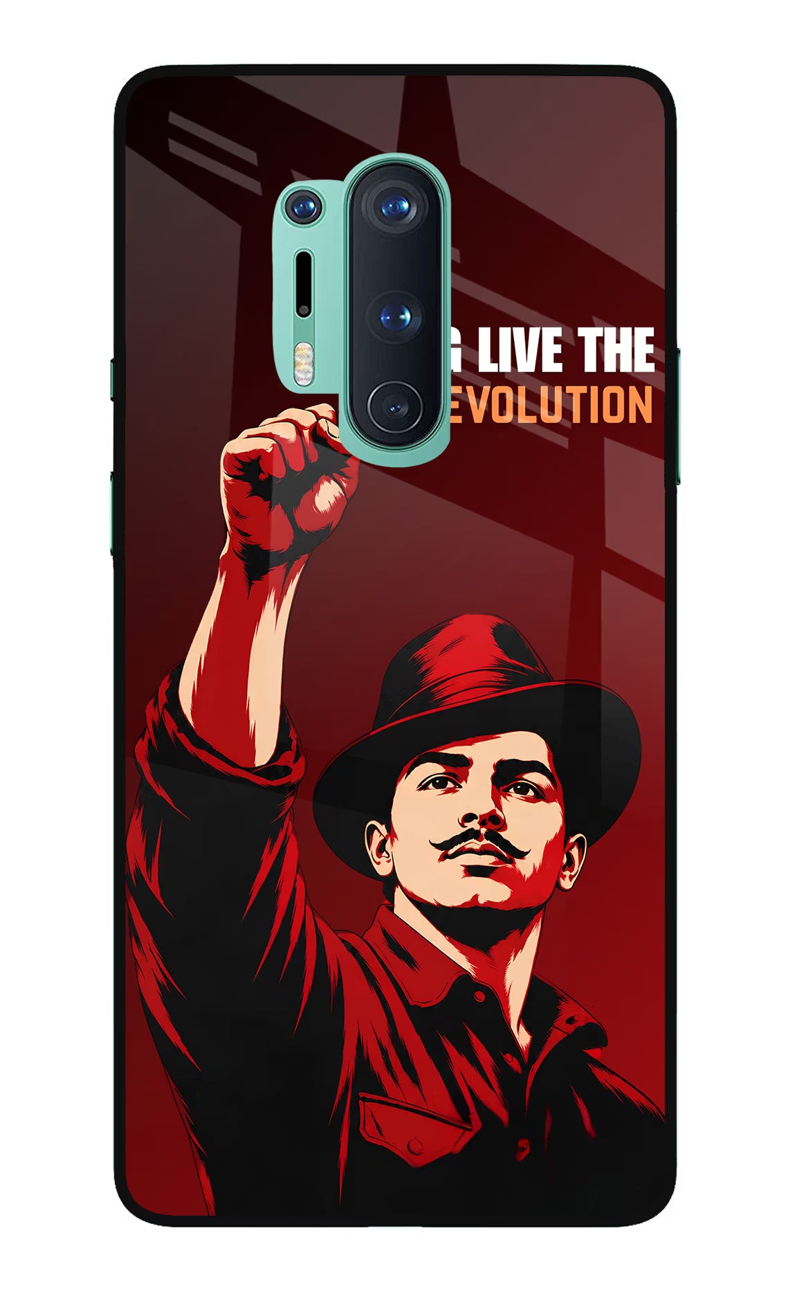 Bhagat Singh Revolution Oneplus 8 Pro Glass Case