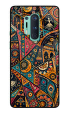Folk Print Oneplus 8 Pro Glass Case