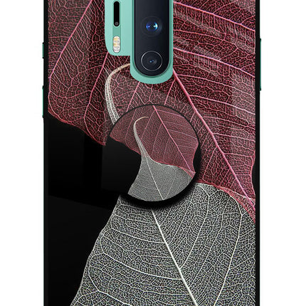 Leaf Pattern Oneplus 8 Pro Glass Case