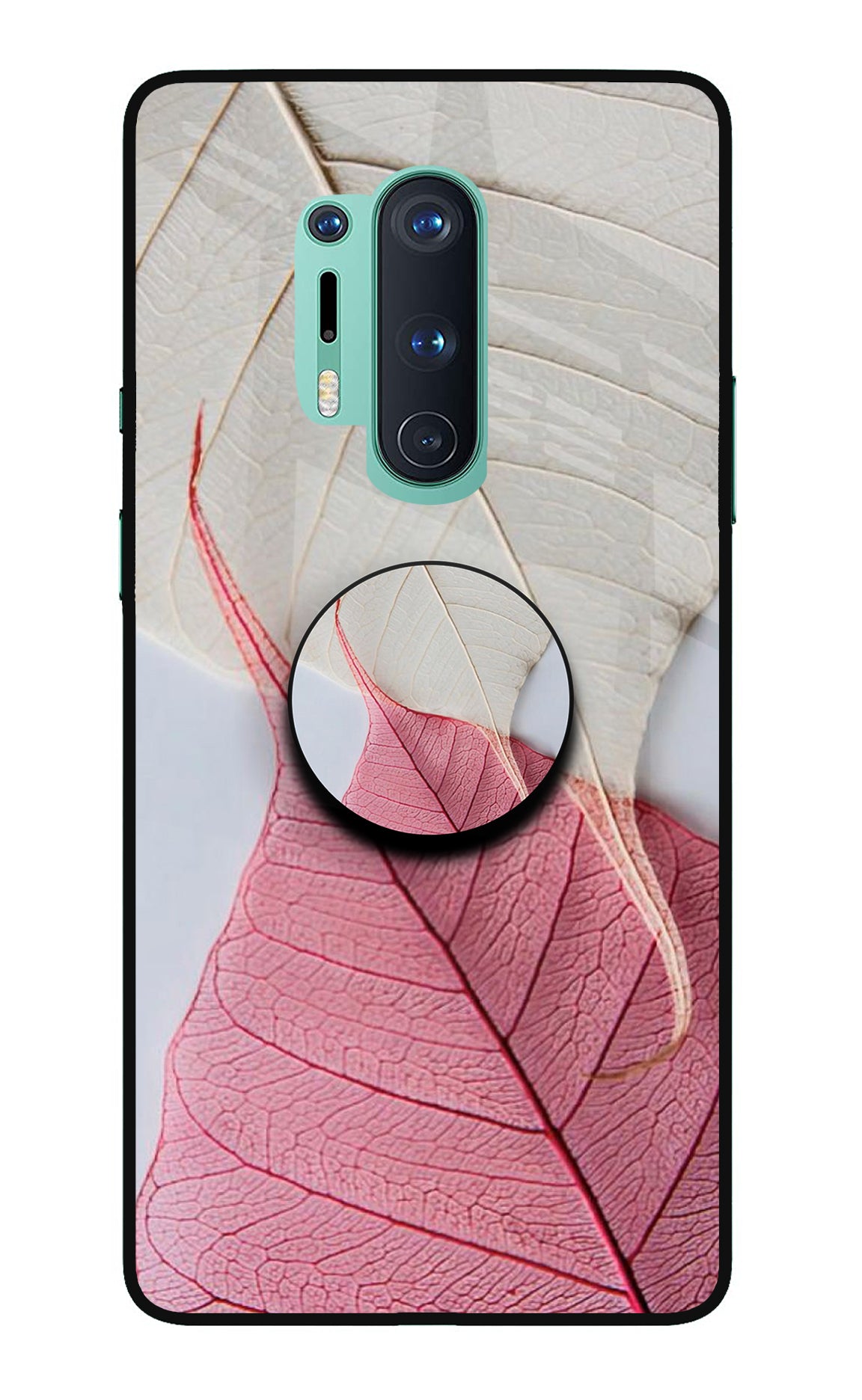 White Pink Leaf Oneplus 8 Pro Pop Case