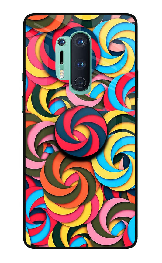 Spiral Pattern Oneplus 8 Pro Glass Case