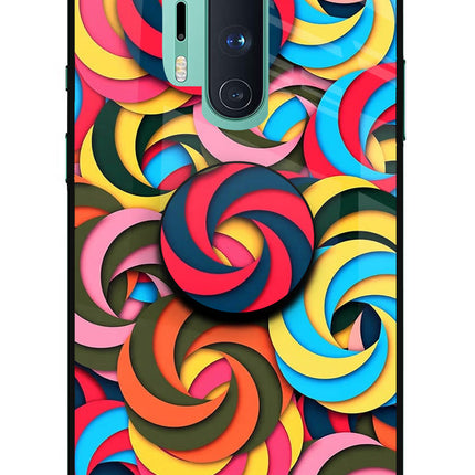 Spiral Pattern Oneplus 8 Pro Glass Case