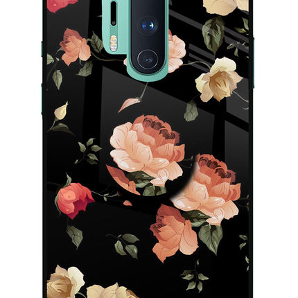 Flowers Oneplus 8 Pro Glass Case