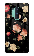 Flowers Oneplus 8 Pro Glass Case