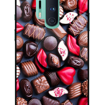 Chocolates Oneplus 8 Pro Glass Case