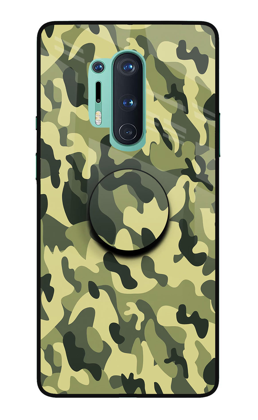 Camouflage Oneplus 8 Pro Pop Case, Glass case