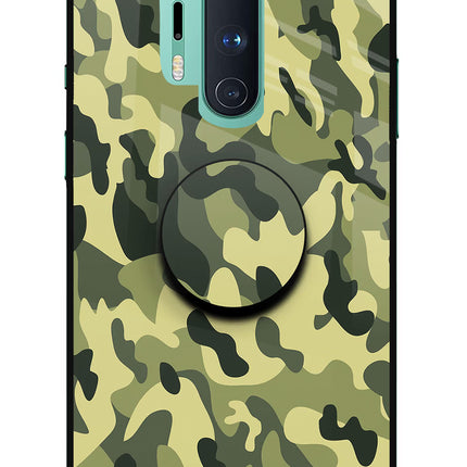 Camouflage Oneplus 8 Pro Glass Case